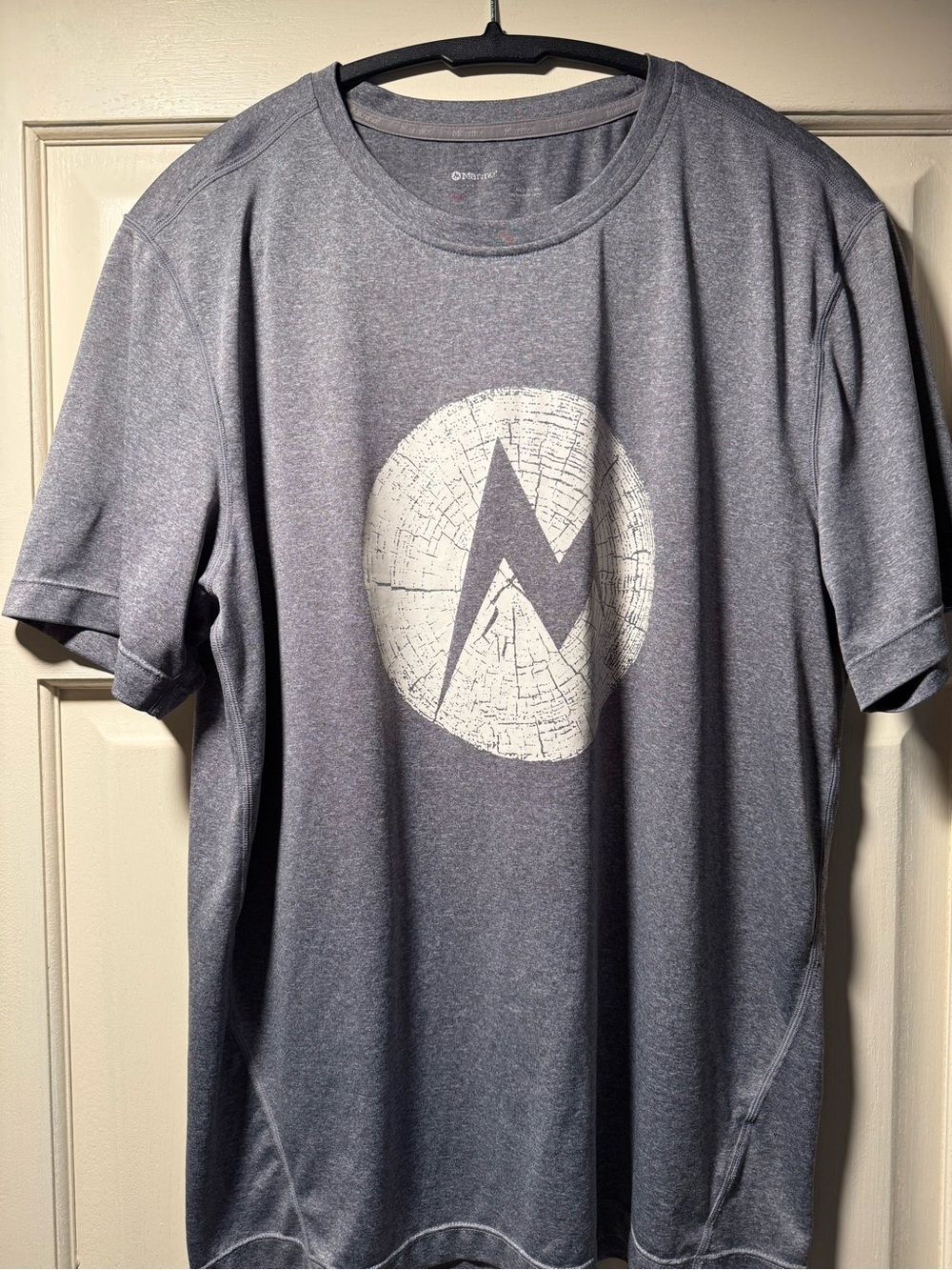 Marmot Men’s Medium Gray Graphic Performance T-Shirt Mountain Outdoor